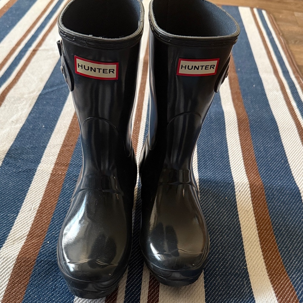 Hunter Glossy Black Boots